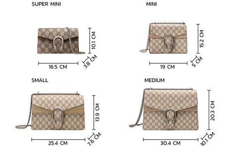 dionysus gucci mesusrements in inches|gucci dionysus bag size.